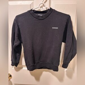 Balenciaga, black crew-neck sweatshirt, size 8
